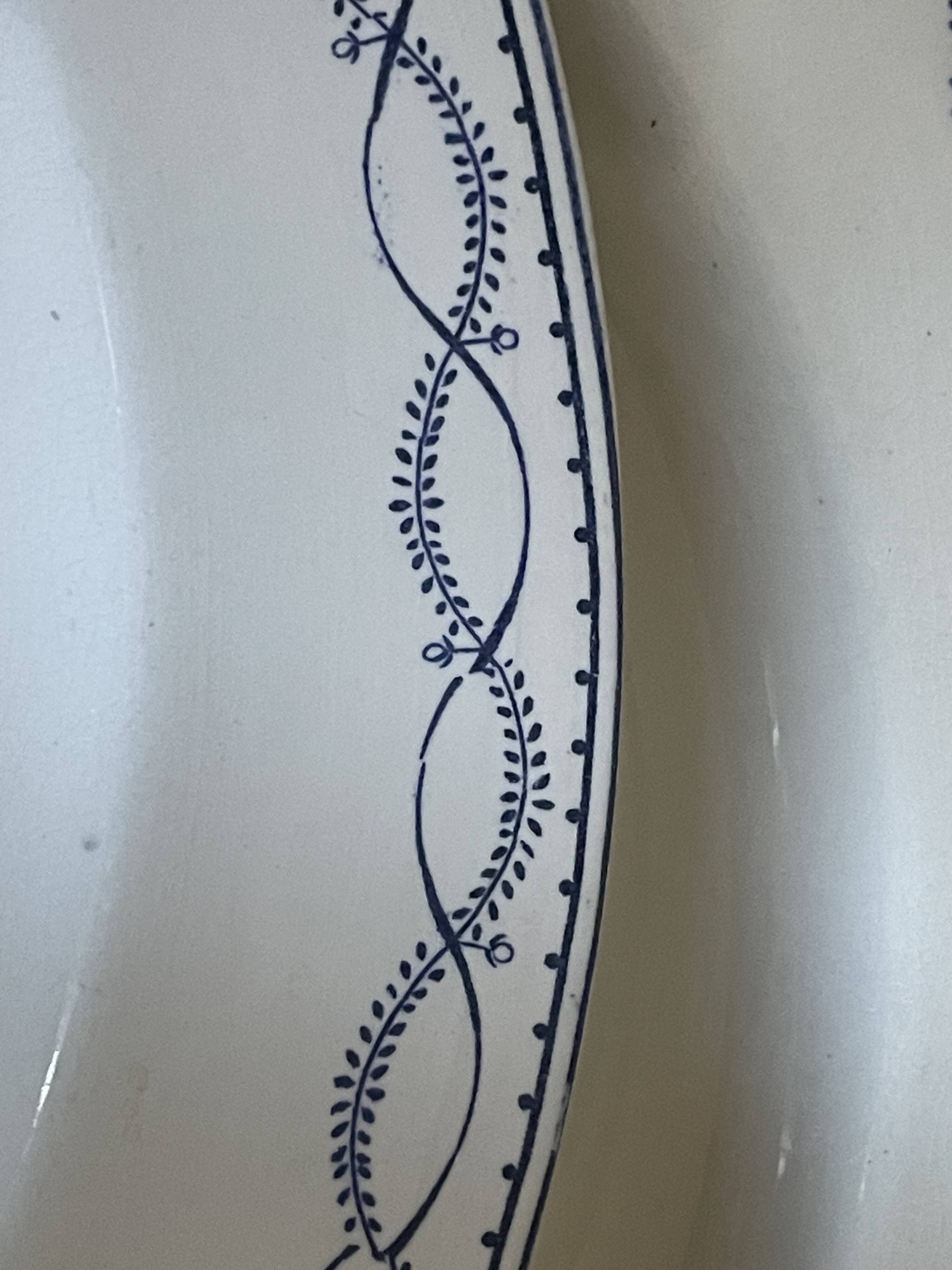 Pair of round dishes Boch La Louvière circa 1900