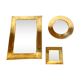 Trio de miroirs en laiton vintage