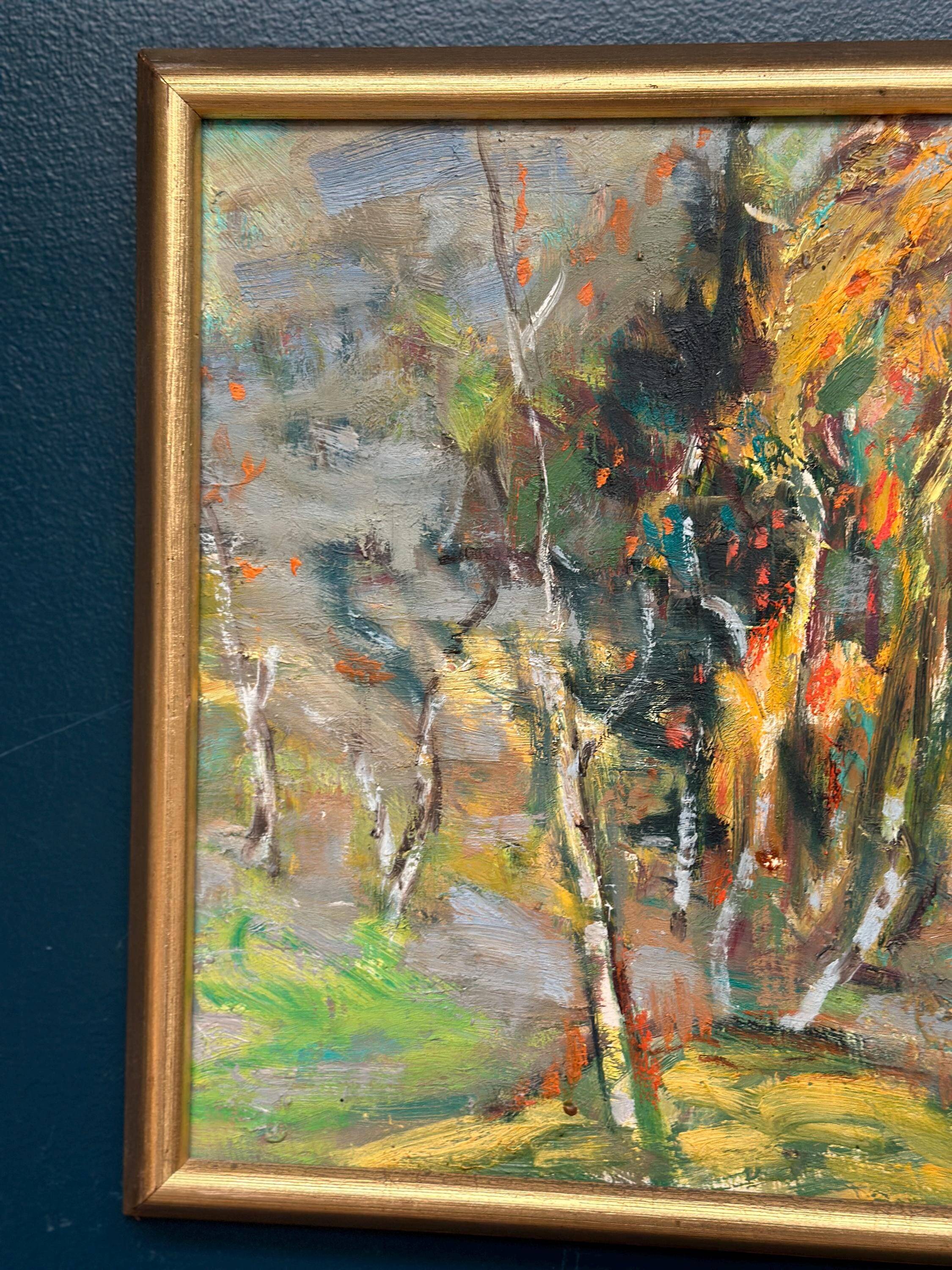 Original Swedish Oil on Panel – “Autumn Landscape” by Curt Selmer – Signed