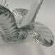Trinket bowl in Vannes crystal, decoration of palm leaves - 1960s-1970s