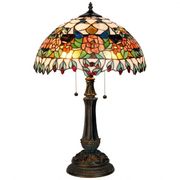 Lampe de table ronde Tiffany Roses