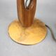 Mid-century adjustable wooden table lamp with checked shade, Czechoslovakia
