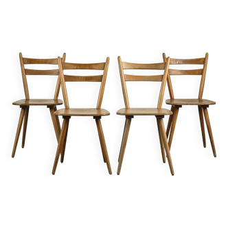 Suite of four bistro chairs, circa 1950