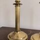 Antique Pair of Gilded Brass Candle Holders Empire Column Louis XVI Villedieu
