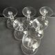 6 champagne glasses in light blown, cut and guilloché crystal