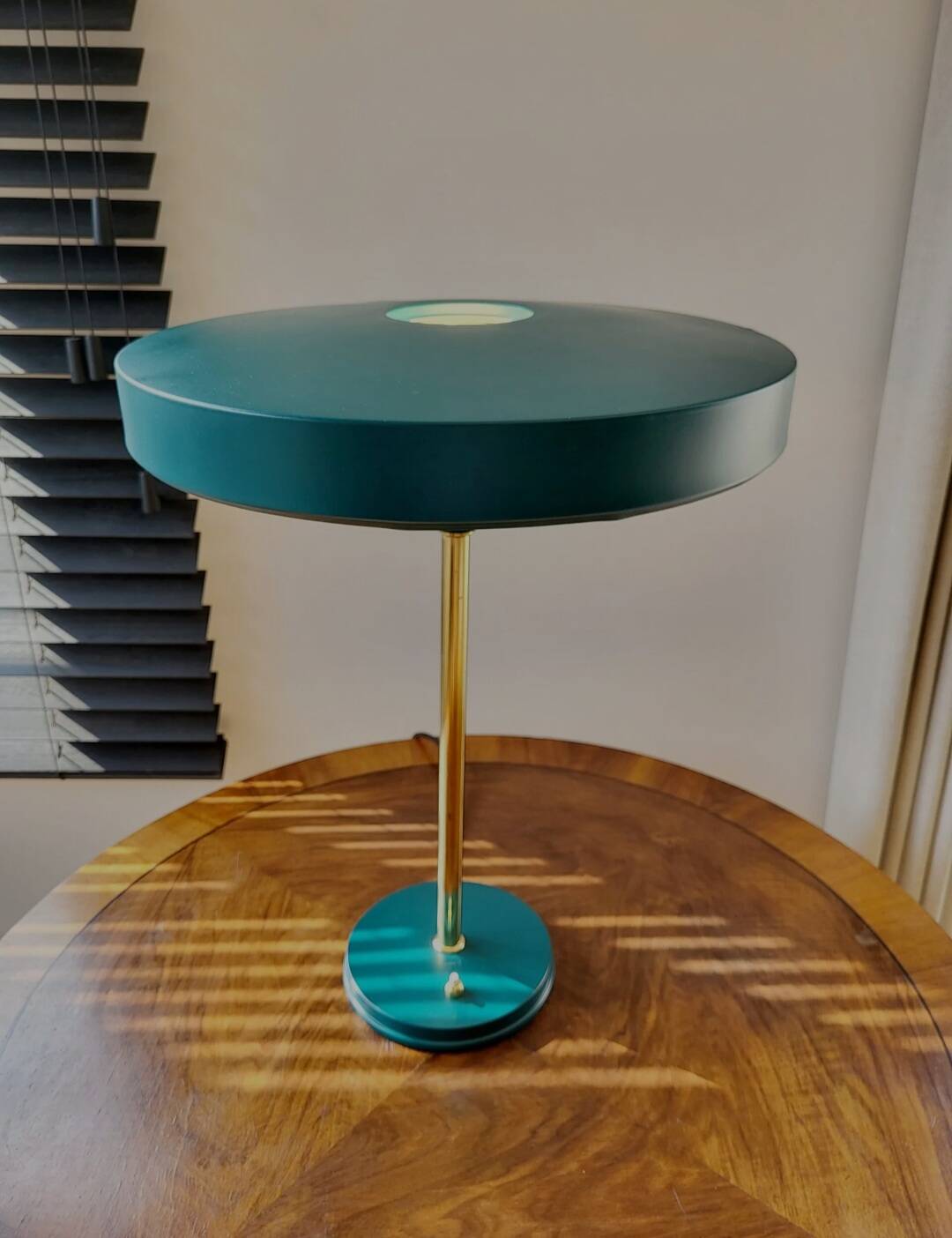 Vintage Philips Timor desk lamp, 1960s, green model.