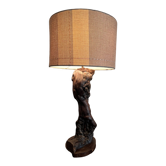 Brutalist wooden lamp
