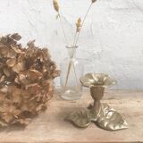 Brass flower candle holder