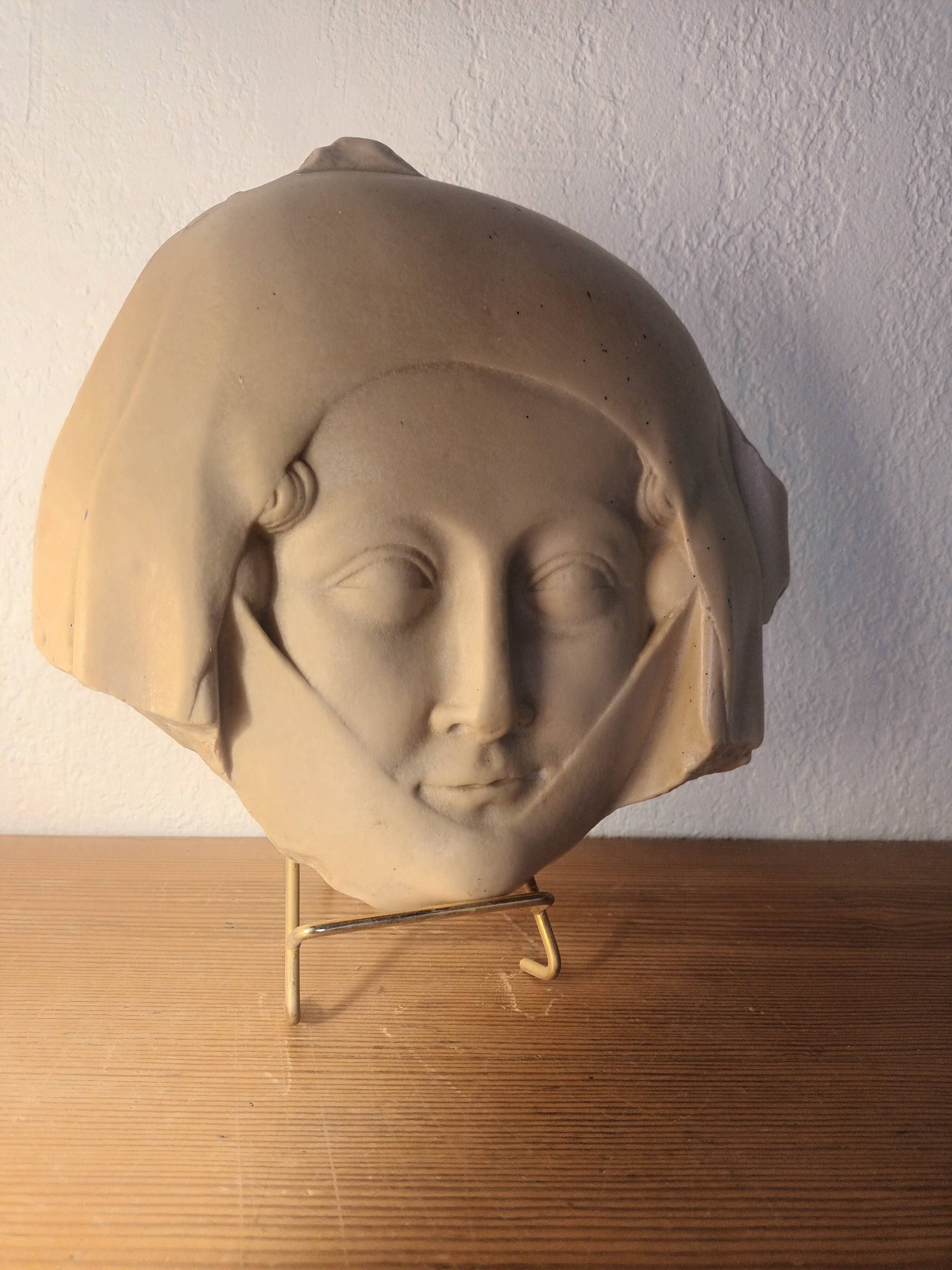 Funeral mask XIV - Official casting Louvre (1979) - Luminous patina