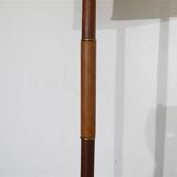 Scandinavian floor lamp in teak and leather 1960