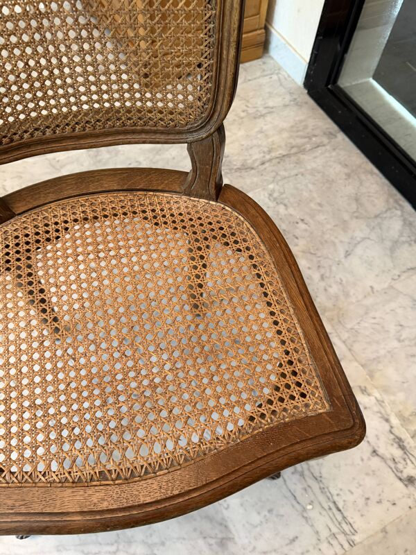 Chaise ancienne cannée en bois – style Louis XV / Louis Philippe