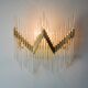 Venini wall lamp, tubular crystals, Italy, 1970