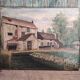Vintage French oil painting, signed Levergne, 1958