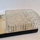 Pair of rectangular wall/ceiling lights in molded glass, 1960s