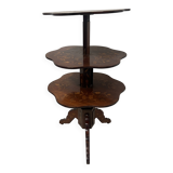 Silent servant with three inlaid trays, 19th century.