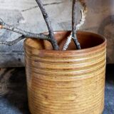 Vintage vase in enamelled sandstone