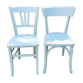 2 baumann bistro chairs, grey green