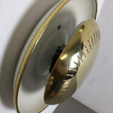 Set of two modernist brass metal sconces wall light, italy, 1950s