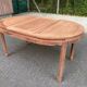 Table à manger ronde extensible décapé en bois massif brut chinois Ming 196