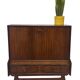 Vintage teak wall cabinet with flap door 1960s design wall unit