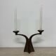 Brutalist bronze candle stick by Michael Harjes , 1970s