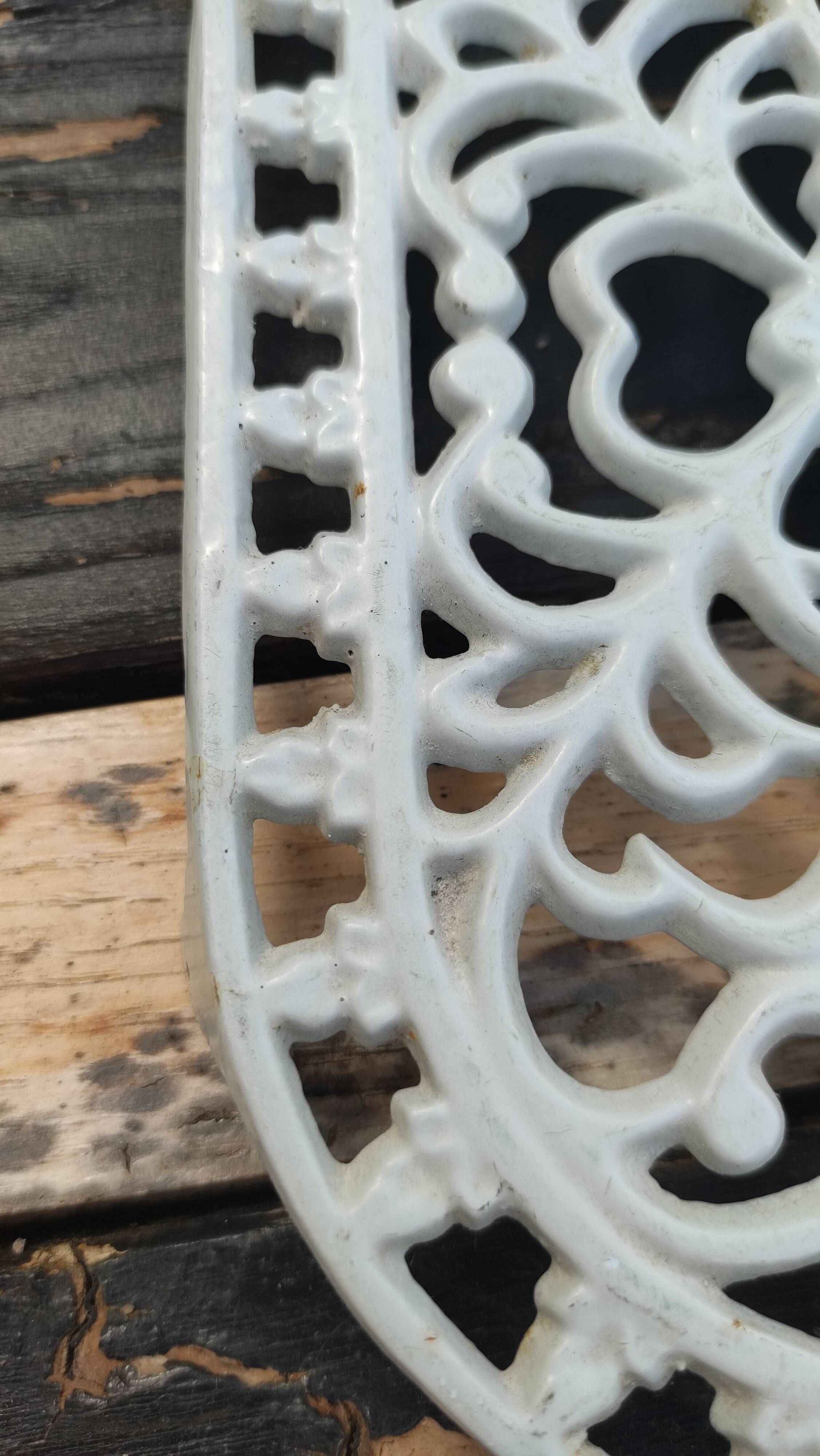 Vintage cast iron underside