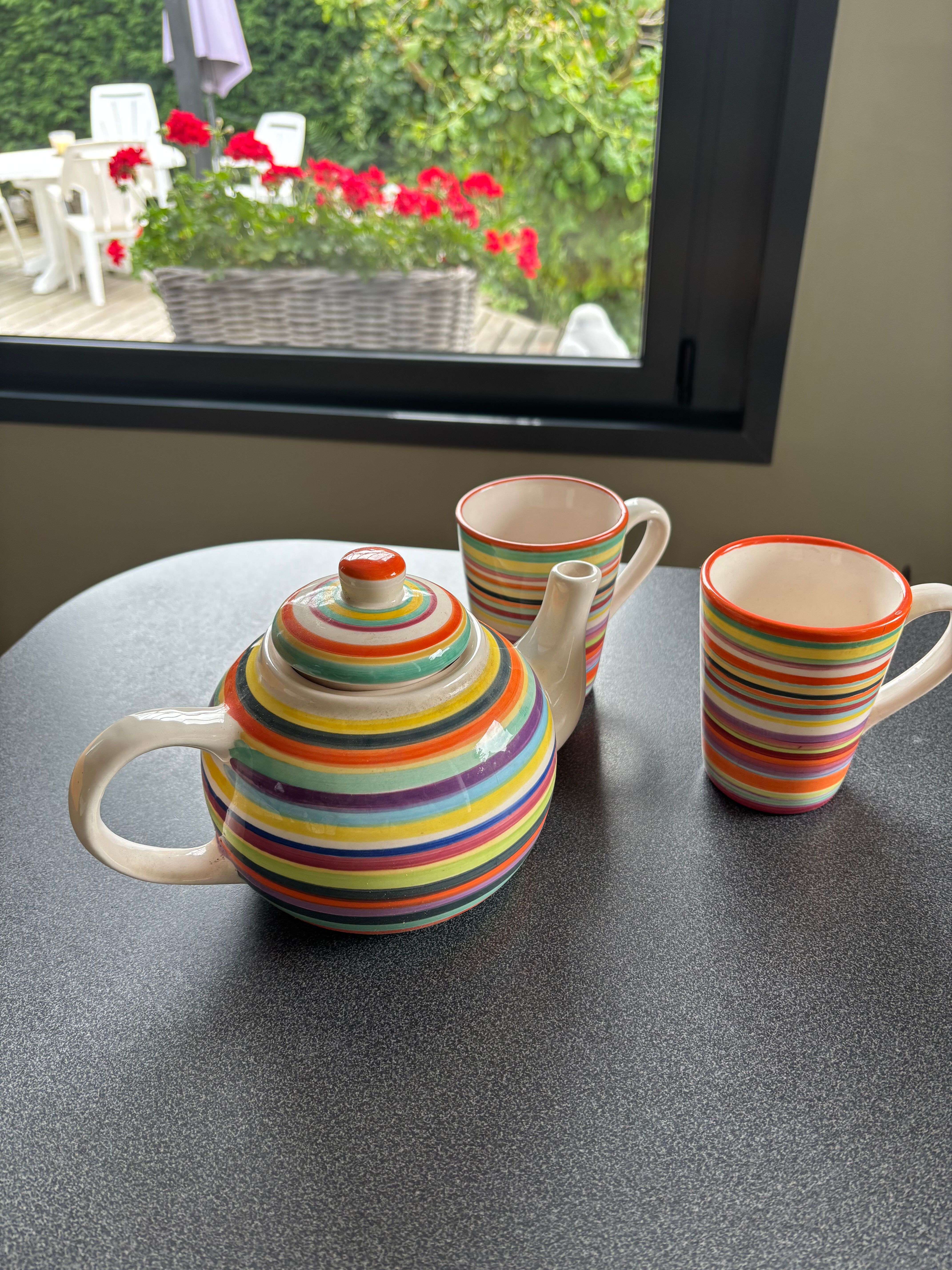 Teapot and mugs