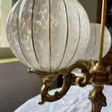 Art Nouveau 3-light bronze lamp