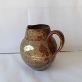 Brown stoneware pitcher