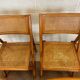 Quatre chaises pliantes cannées 1970