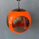 Vintage orange 'bug eye' Massive space age pendant lamp