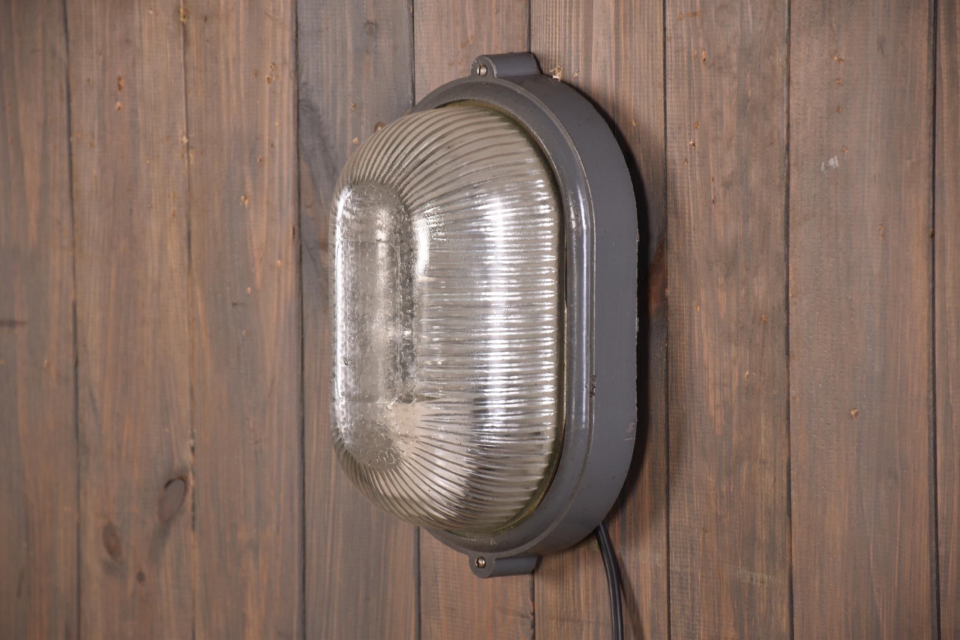 Industrial light vintage oval wall lamp
