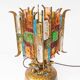Lampe de table italienne fer forgé et verre de Murano par Longobard, 1908s