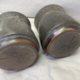 Set of 2 signed blue sandstone cups