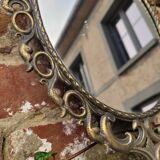 2 miroirs ovales anciens en métal