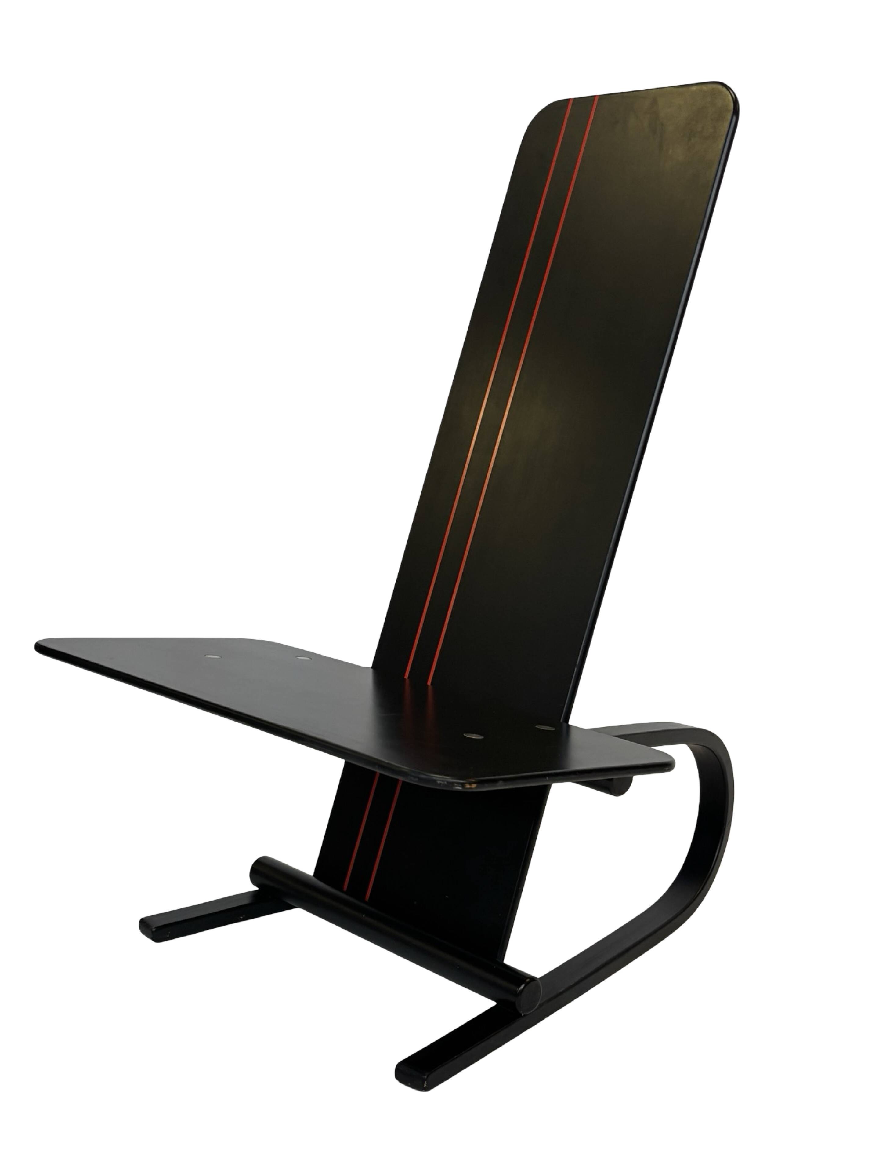 Vintage Danish postmodern Andreas Hansen plywood armchair