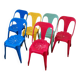 Suite de 6 Chaises style Tolix Multicolores  Design industriel