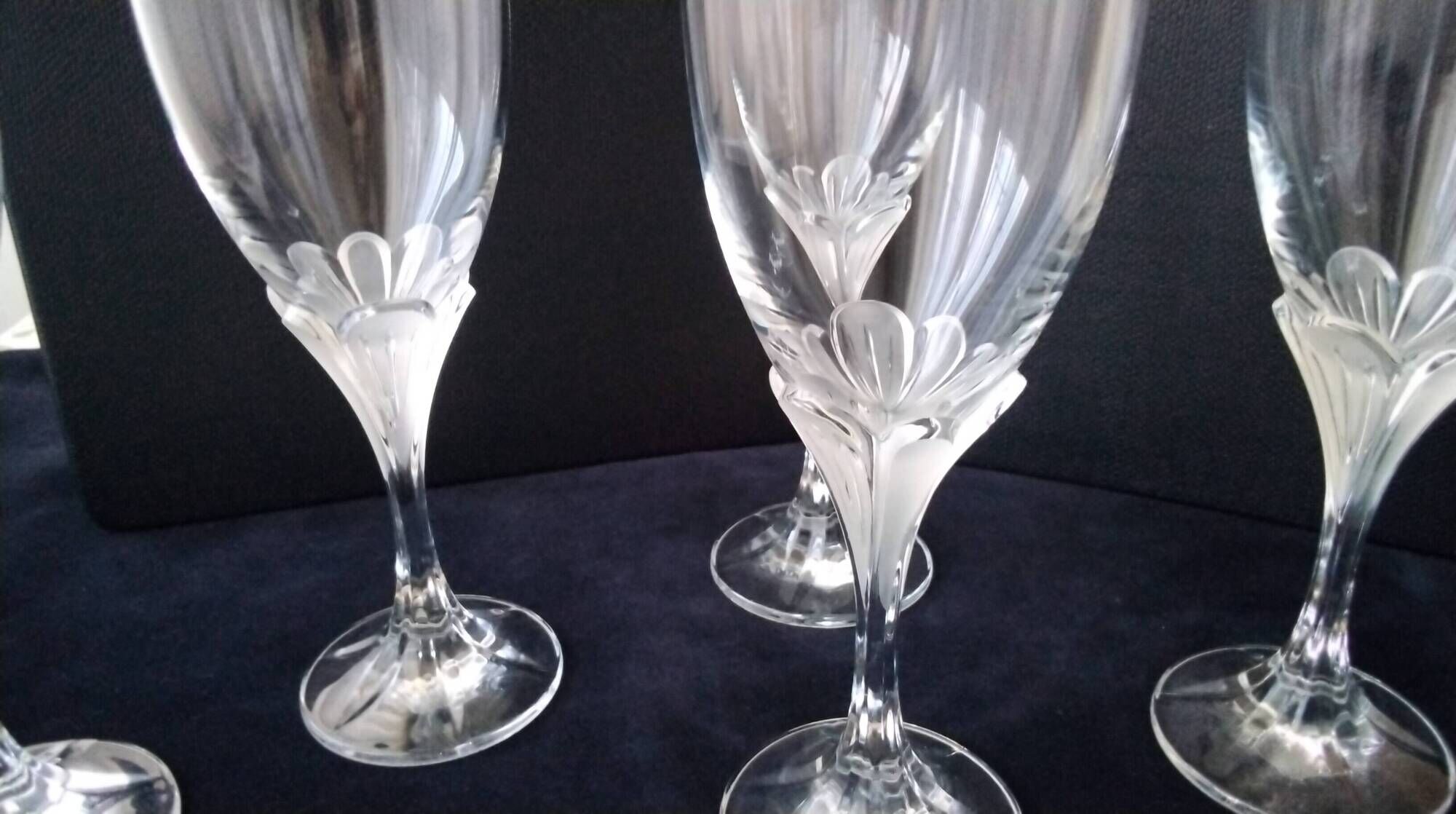 6 water glasses or large wine glasses in Cristal d'Arques Model Granville