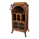 Rare Art Nouveau Light Walnut Display Cabinet – D