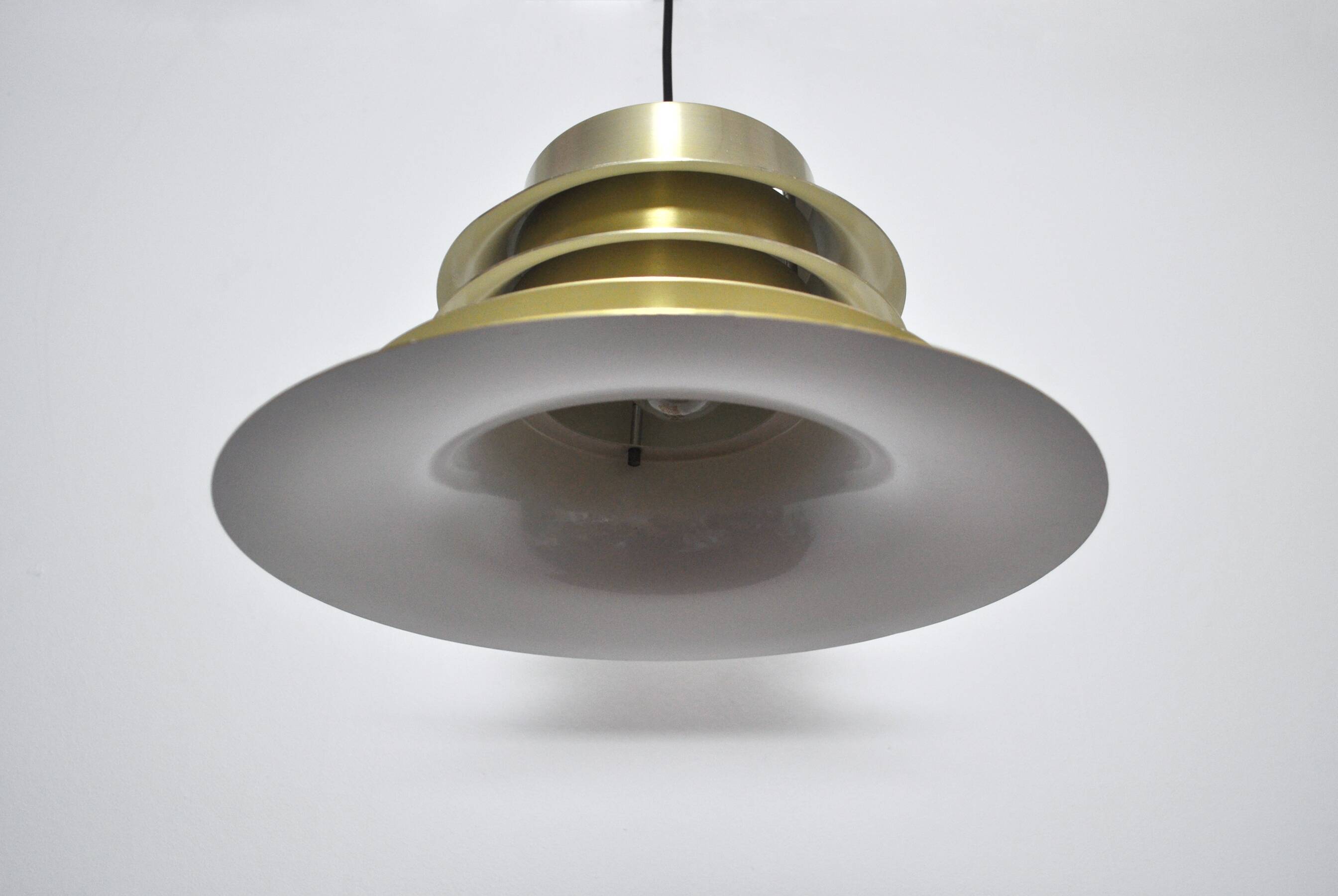 Classic Danish multilayered brass pendant