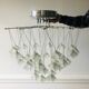 Lustre en cascade Lucciole par MetalSpot, italy, chromé et verre dépol