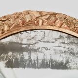 Oval mirror in gilded wood 125 cms French 18th century work