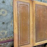 English style flat desk in leather