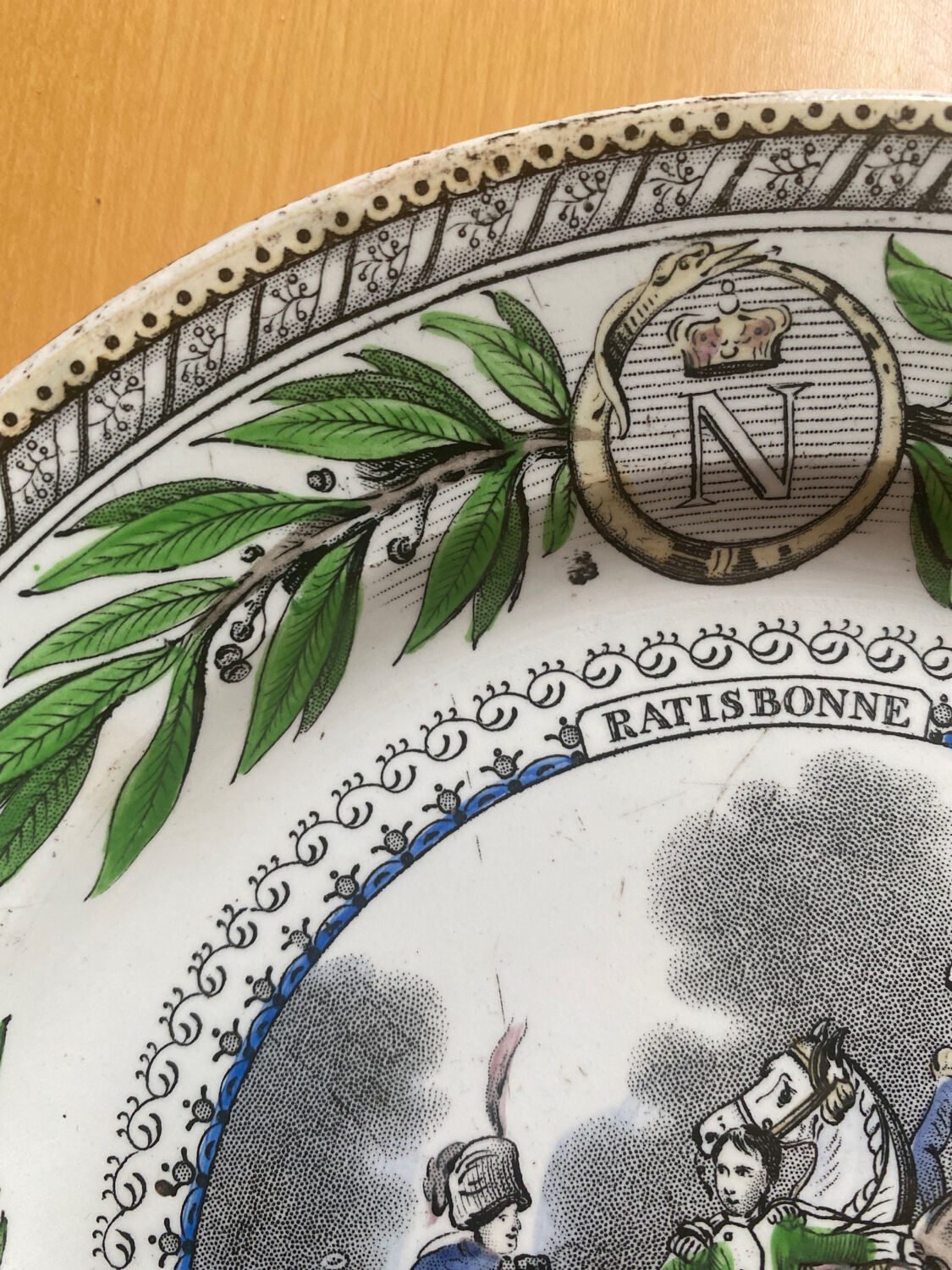 Pair of plate Creil Montereau - Napoleon