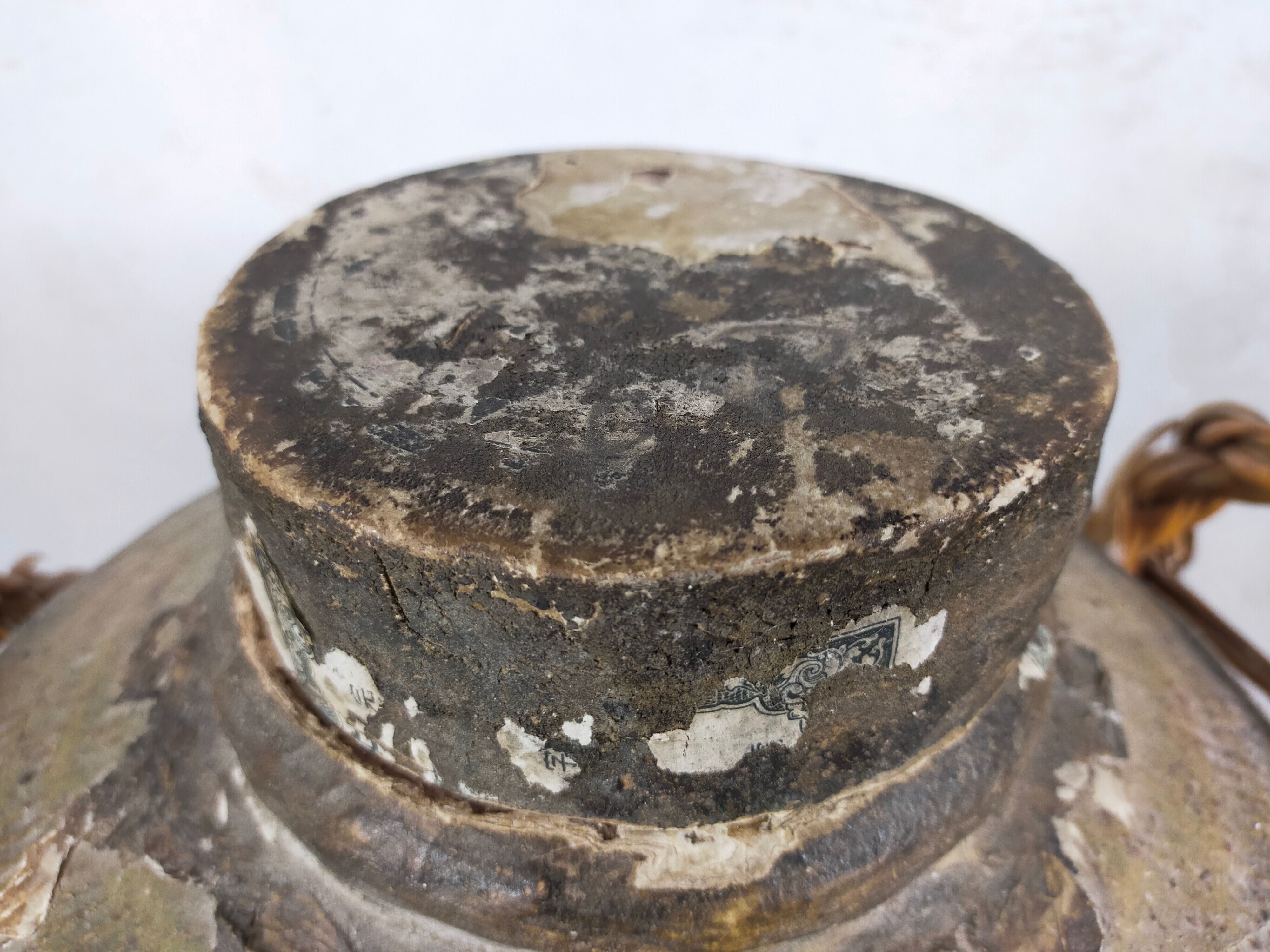 19th century terracotta and rattan jar