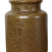 Caramel stoneware pot