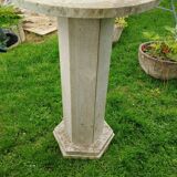 Garden saddle column in old marble