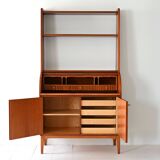 Scandinavian bookcase with writing desk