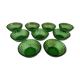 Lot de 9 coupelles en verre vert bouteille facetté