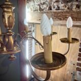Old 8-branch brass chandelier